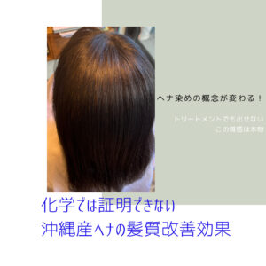 沖縄産ヘナ　髪質改善作用